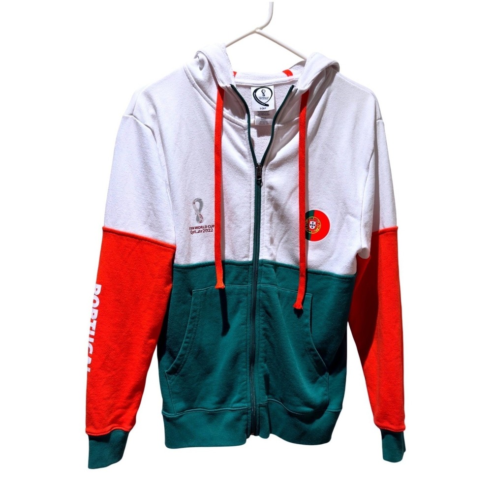 Portugal FIFA World Cup Qatar 2022 Colorblock Zip Hoodie S Blokecore Football